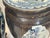Pair Antique Chinese Brown Glaze With Blue & Withe Decor Garden Stools For Sale - Image 12 of 16