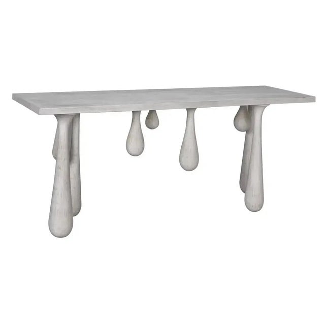 Mid-Century Modern NOIR Drop Console, White Wash For Sale - Image 3 of 5