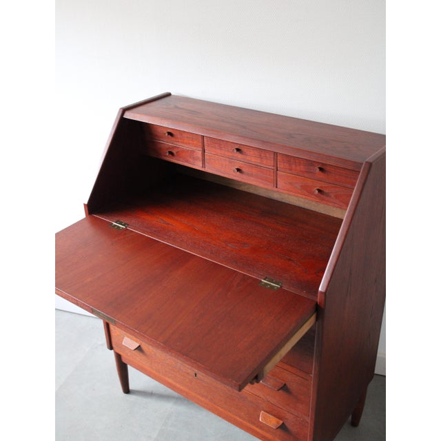 Vintage Danish Secretary in Teak, 1960s For Sale - Image 9 of 13