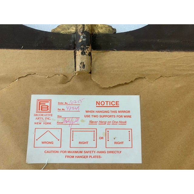 Late 20th Century Late 20th Century Friedman Brothers Mahogany Beveled Mirror With Gold Gilt Accents For Sale - Image 5 of 6