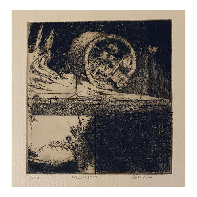 Robert A. BirmelinSpeedometer, American Modernist Abstract Etching For Sale