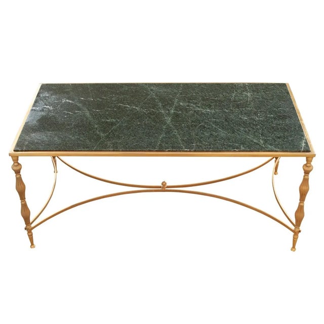 French Brass & Marble Cocktail Table | Chairish