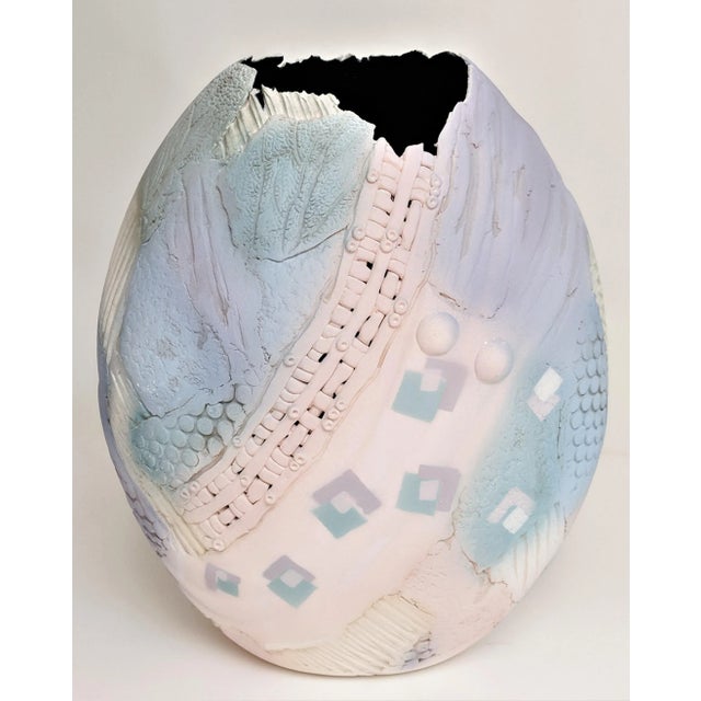 1990s Markiewilz Textured Ceramic Vase For Sale - Image 13 of 13