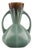 Art Deco Green and Brown Pour Glazed Vase from Faïencerie De Bruyn, France, 1940s For Sale