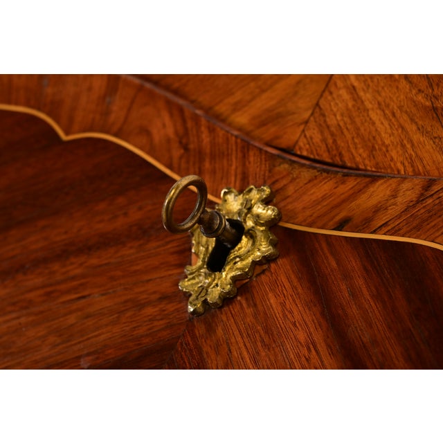 Maison Forest Style Antique French Regency Louis XVI Kingwood and Mahogany Bureau De Pente Ladies Writing Desk, Circa 1900 For Sale - Image 10 of 15