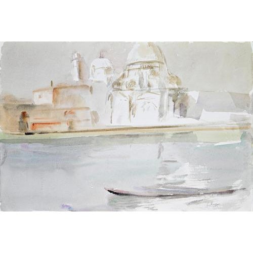 Watercolor on heavy paper realized by Carlo Ravagnan in 1992. Hand signed lower right. Dated on rear. Excellent condition....