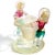 Murano Vintage Murano Sommerso Gold Leaf Italian Art Glass Female Male Figures Mid-Century Centerpiece Vase For Sale - Image 4 of 7