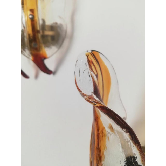 Leaf-Shaped Murano Glass Sconces from La Murrina, Italy, 1970s, Set of 3 For Sale - Image 13 of 18