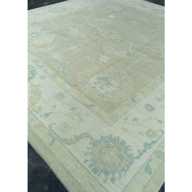 Turkish Turkish Oushak Square Rug 11'9" x 13' #19281 For Sale - Image 3 of 8