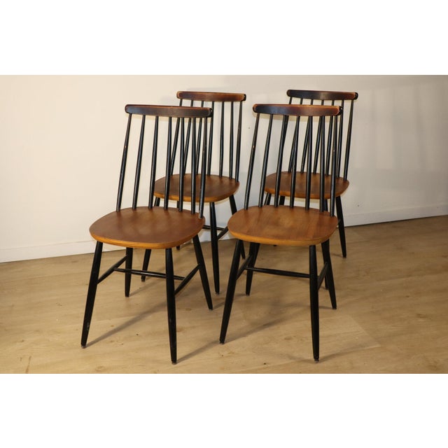 Mid-Century Modern Vintage Wooden Chairs, 1960, Set of 4 For Sale - Image 3 of 18