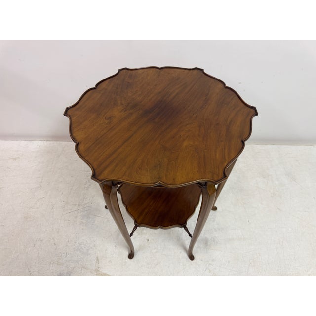 Wood Edwardian Two-Tier Occasional Table by Marsh Jones and Cribb, 1890s For Sale - Image 7 of 14