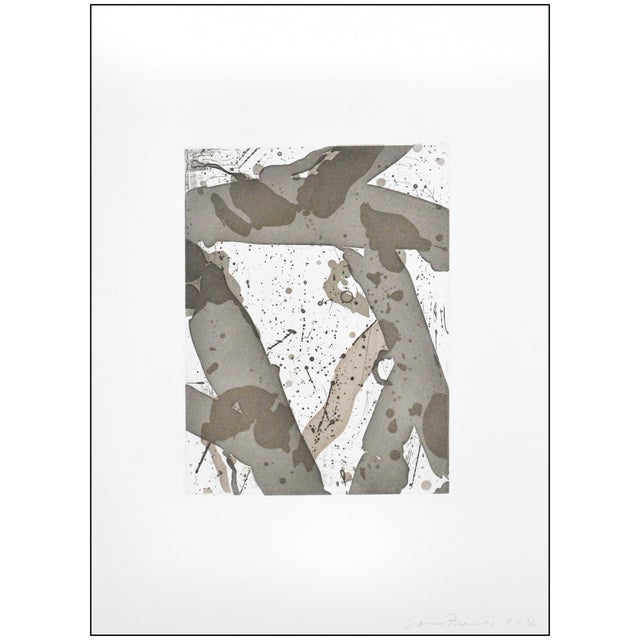 Abstract Late 20th Century First Copper (sfe.2g:1.7) Abstract Gray Aquatint and Etching Sam Francis For Sale - Image 3 of 7
