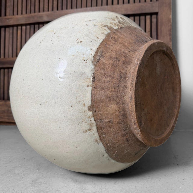 Large Japanese Tsubo Storage Jar in Stoneware, 1950s For Sale - Image 6 of 13