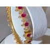 Natural Ruby & 5 Ct Diamond Bangle/Bracelet in 22 Karat Yellow Gold 29.4 Grams For Sale - Image 16 of 18