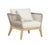 Cypress Teak Wood Sofa Set With Beige Color Rope Design For Sale - Image 9 of 12