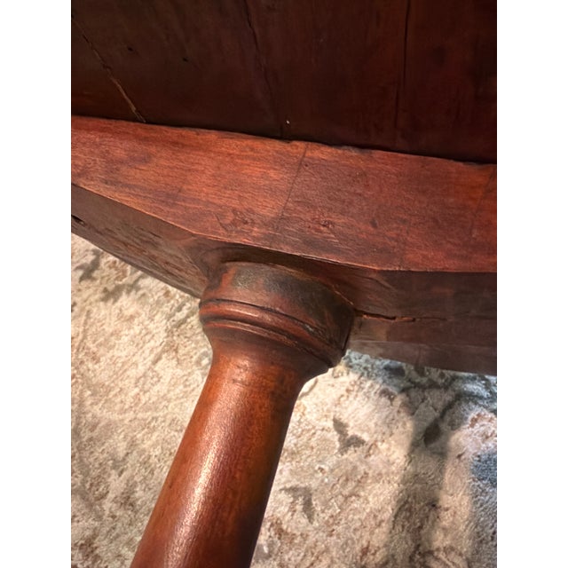 18th Century American Federal Cherry Tripod Candle Stand Table For Sale - Image 14 of 18