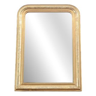 Gold Leaf Decorated Mirror For Sale