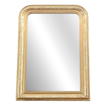 Gold Leaf Decorated Mirror For Sale