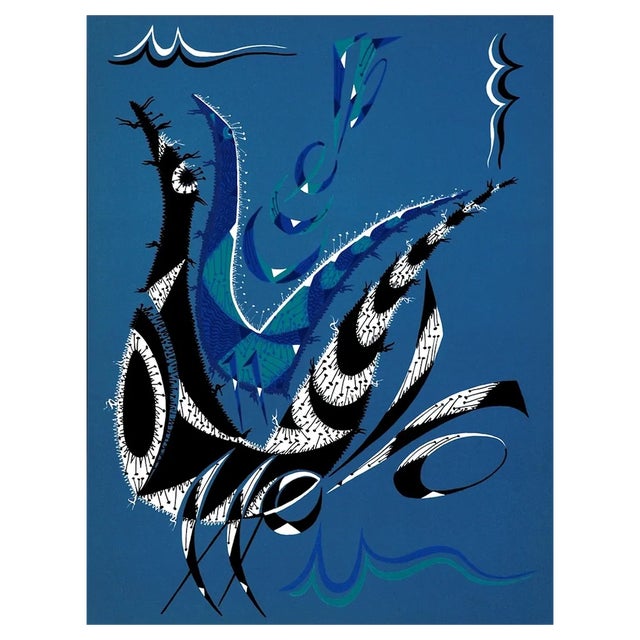 Rafael Alberti, Letter U, Lithograph, 1972 For Sale