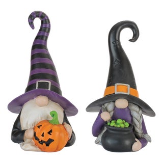 Witch Gnome Figurine (Set of 2) For Sale