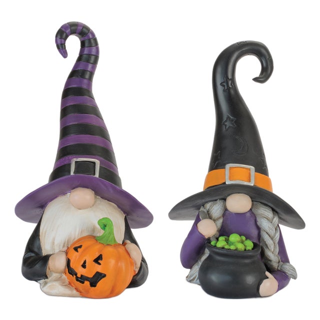 Witch Gnome Figurine (Set of 2) For Sale