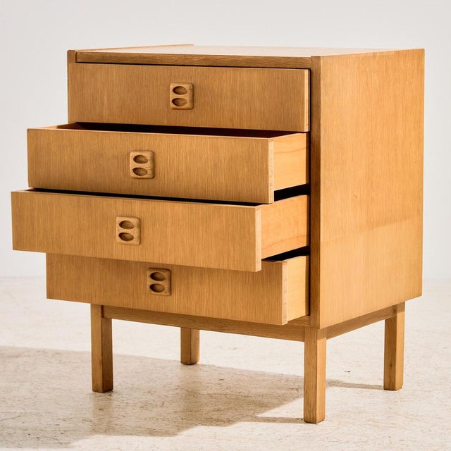 Vintage Oak Dresser with Four Drawers, 1960s For Sale - Image 3 of 16