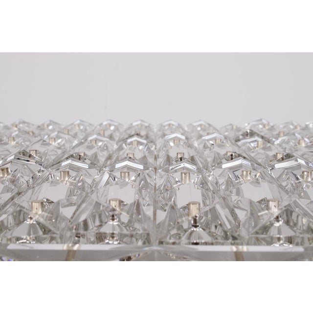 Mid-Century Modern Faceted Crystal Ceiling Light from Kinkeldey, 1970s For Sale - Image 3 of 9