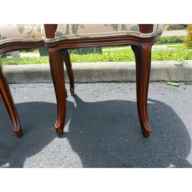 Vintage John Widdicomb Floral Upholstered Dining Chairs, Set of 12 For Sale - Image 17 of 17