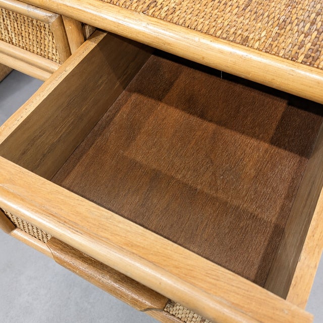 1980s Vintage Bamboo and Rattan Desk, 1980s For Sale - Image 5 of 8