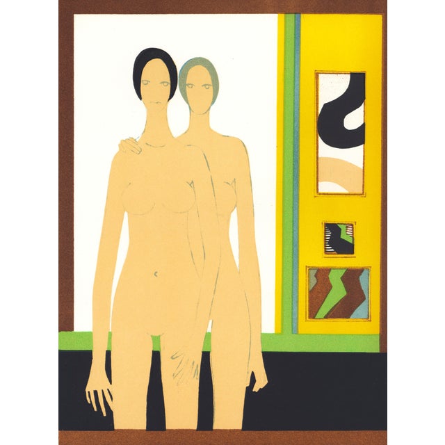 1974 Lithograph by André Minaux "Double" For Sale
