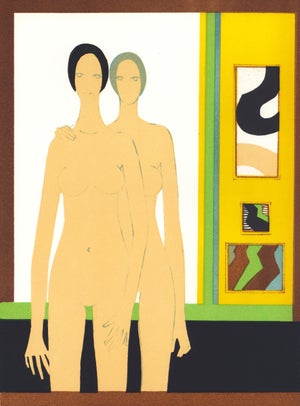 1974 Lithograph by André Minaux "Double"
