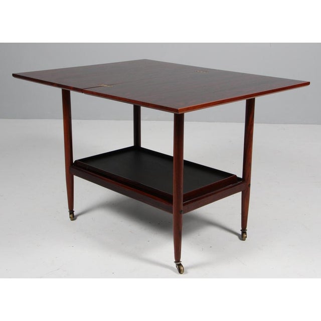 1960s Vintage Bar Cart by Ole Wanscher, 1960s For Sale - Image 5 of 10