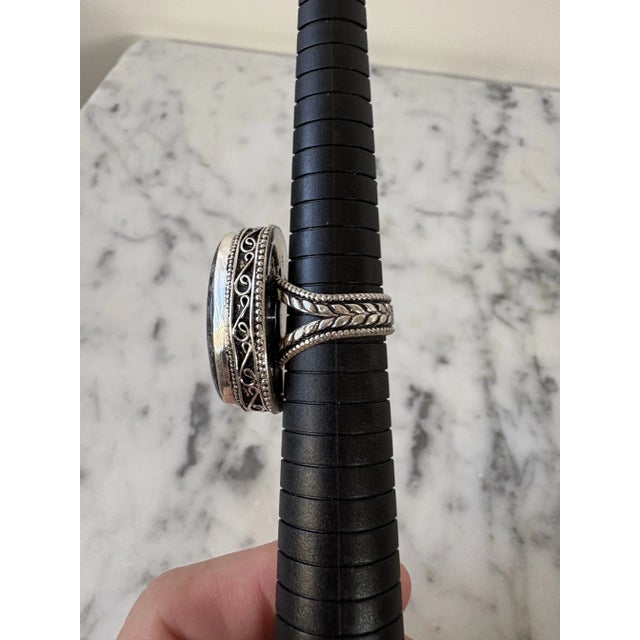 Vintage Sterling Silver and Lapis Ring For Sale In New York - Image 6 of 9
