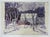 American Early 20th Century Snowy Winter Farm Landscape Watercolor Painting For Sale - Image 3 of 3