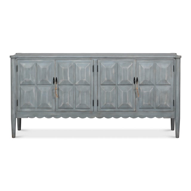 Raised diamond facets divide all four doors into angled planes, following the Swedish tradition of decoration through...