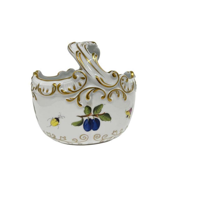 1970s Porcelain Basket from Herend, Hungary, 1976 For Sale - Image 5 of 9