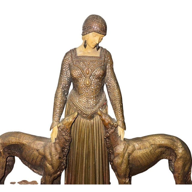 Art Deco Early 20th Century Art Deco Sculpture "Amies Toujours (Friends Forever)" by Demetre Chiparus For Sale - Image 3 of 7