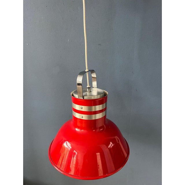 Space Age Red Bucket Pendant Lamp from Ateljé Lyktan For Sale - Image 5 of 11