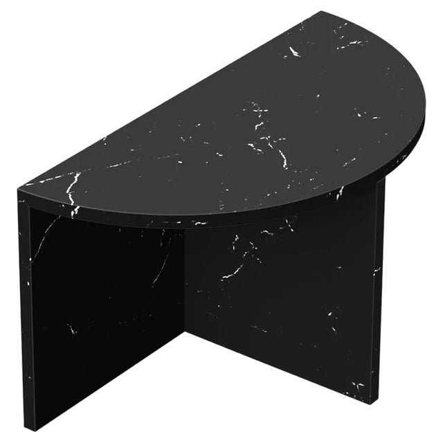 Marquina Marble Fifty Circle Coffee Table, Sebastian Scherer For Sale