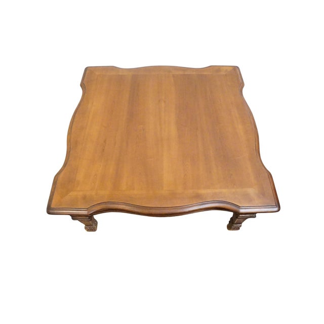 Brown Hooker Furniture Seven Seas Cherry Traditional Gothic Inspired 42" Square Accent Coffee Table For Sale - Image 8 of 12