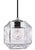 Oggetti Contemporary Mimo by Oggetti White Glass Cube Pendant With Gunmetal Hardware For Sale - Image 4 of 4
