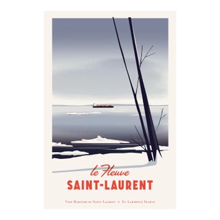 2019 Contemporary Poster - Pascal Blanchet - Le Fleuve St. Laurent For Sale