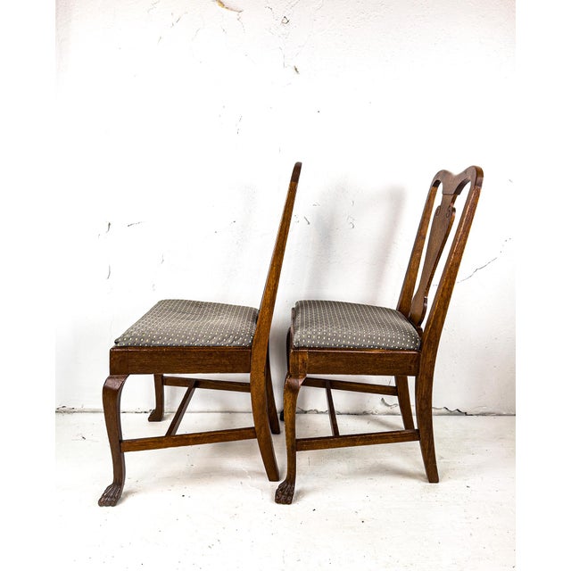 Late 20th Century Queen Anne Style Dining Chairs, Set of Four For Sale - Image 4 of 16