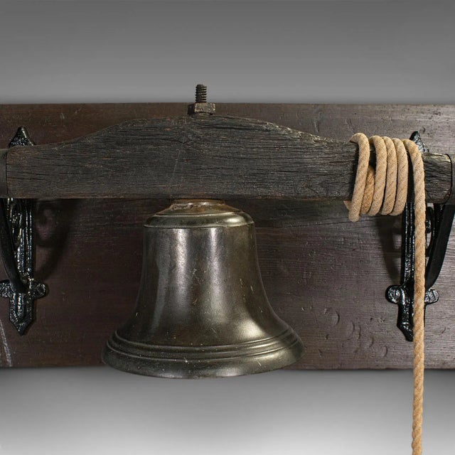 1800s Antique Georgian English Bronze Mounted School Bell For Sale - Image 6 of 11