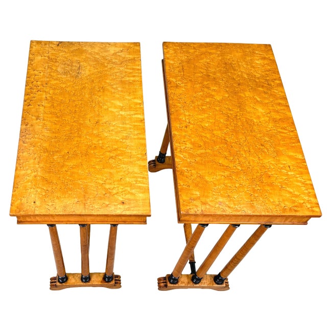 Early 18th Century Regency Birdseye Maple Occasional Tables, Set of 2 For Sale - Image 16 of 17