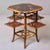 Victorian English Tiger Bamboo Chinoiserie Book Table With Folding Shelves For Sale - Image 4 of 13