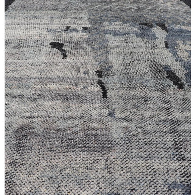 2020s Modern Abstract Area Rug in Dark Neutrals, All-Over Minimal Design For Sale - Image 5 of 11