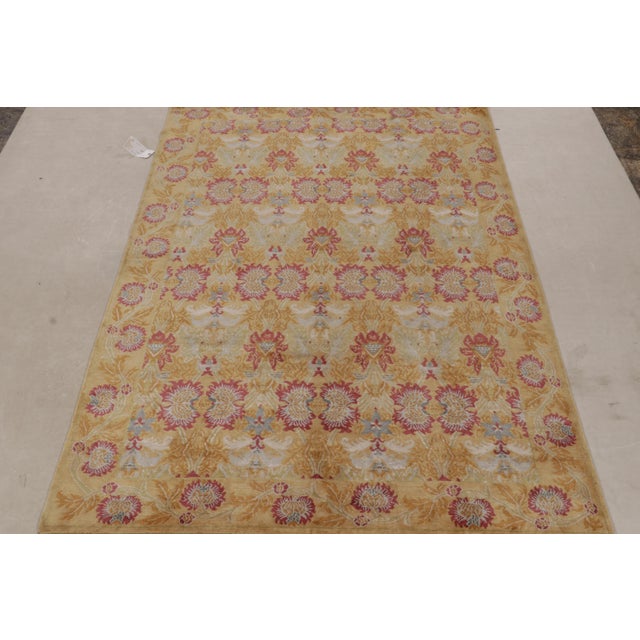 Hand-knotted in silk, this contemporary 6x9 rug is a new addition to the European rug collection by Rug & Kilim. On the...