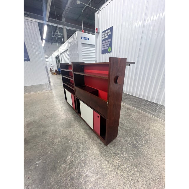 1950s 1950s Danish Modern Rosewood Foldable Bar Johannes Andersen For Sale - Image 5 of 12