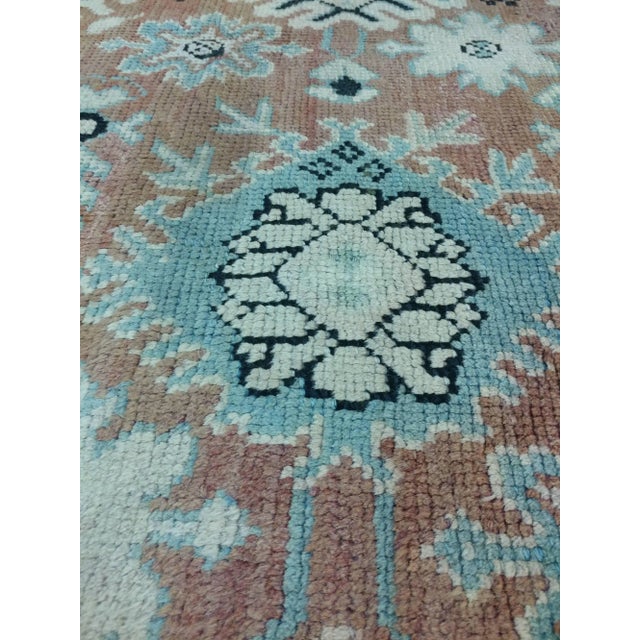 Antique Oushak Carpet, Red Carpet, Handmade Carpet, Turkish Carpet, Brown, Green For Sale - Image 10 of 13